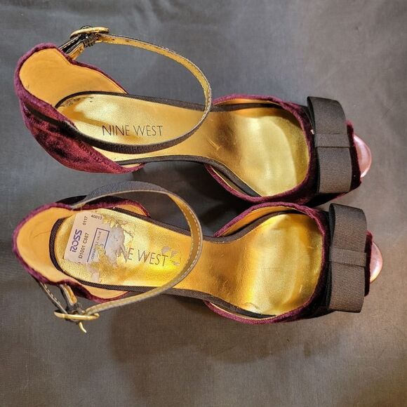 NINE WEST SATIN BOWNOT HIGH HEEL STILETTO OPEN-TOE SANDAL - Picture 6 of 15